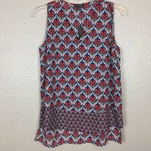 *NEW! THE LIMITED PULL OVER TANK TOP BLOUSE SLEEVELESS TIERED MULTICOLOR